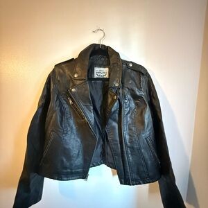Levi's Black Leather Moto Jacket